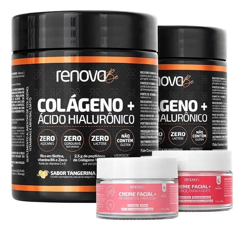 Kit 2x Colágeno + Ácido Hialurônico Renova Be