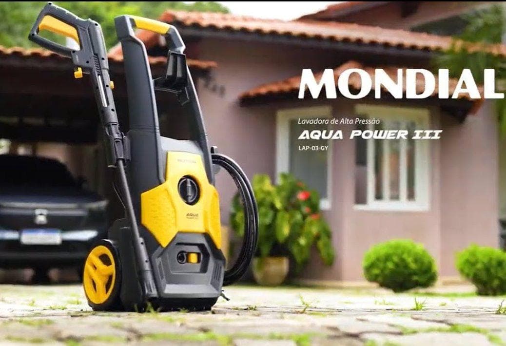 Lavadora de Alta Pressão MONDIAL Aqua Power III, Cinza/Amarelo, 1800W - LAP-03-GY
