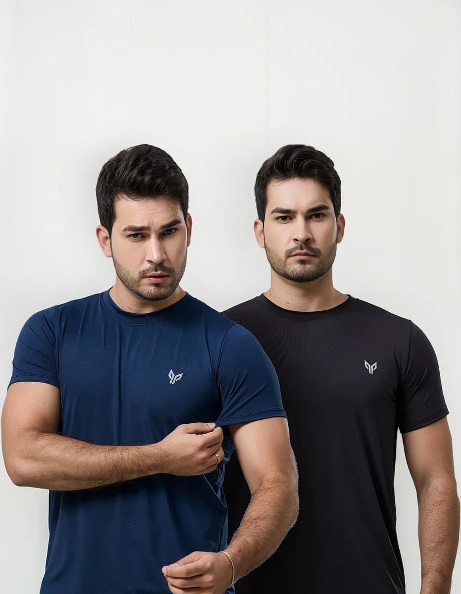 Kit 2 Camisa Camiseta Dry Fit UVB Térmica Masculina Academia