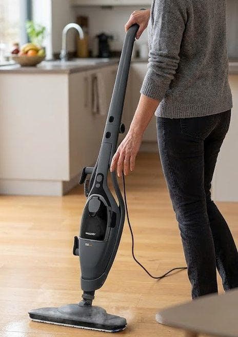 Vaporizador de Pisos Mallory Max Steam 2 em 1 – 1500W, Controle de Vapor, 9 Acessórios, Autonomia 14min, Cabo 5m, Portátil e Leve - 220V