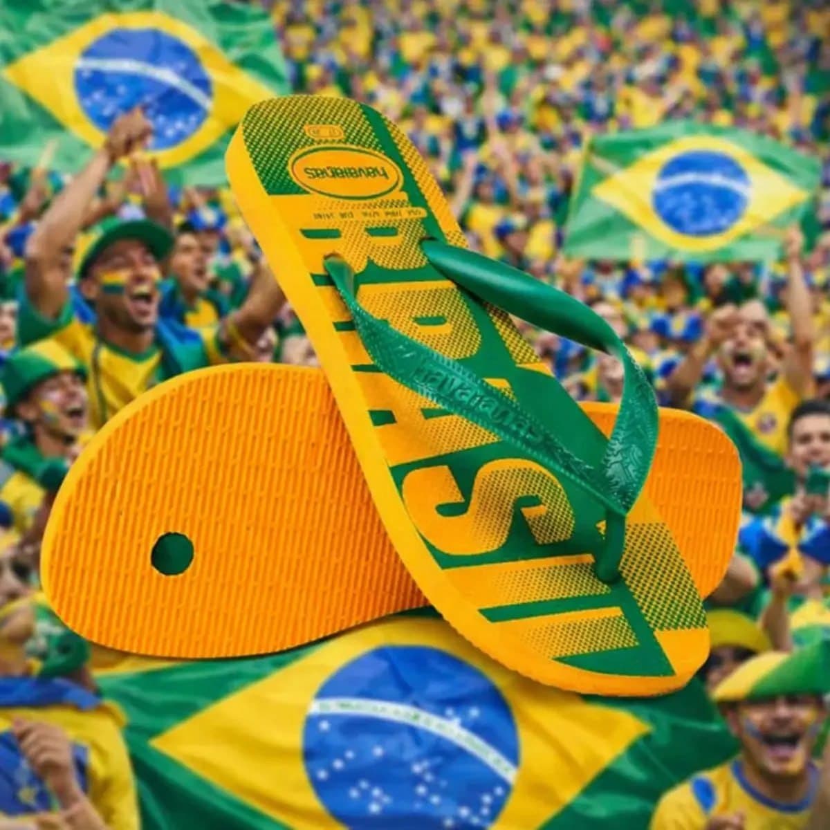 Chinelo Havaianas Top Vai Brasil Copa Do Mundo 2026
